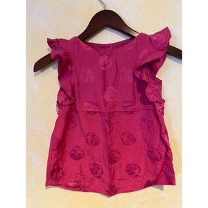 Girls Size 8 Little Marc Jacobs Beautiful Pink Silk Shirt/Top